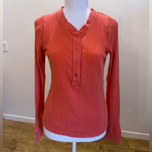 aerie Tops - Aerie Road Trip Long Sleeve Henley Grunge Athleisure Elevated Basic Size Medium
